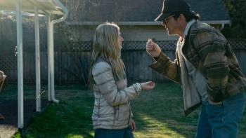 Happy Face TV show screenshot 2: young Melissa's father brings her a gift