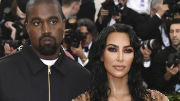 Kim vs. Kanye: The Divorce TV show screenshot 3: Kanye stands with Kim at Met Gala.