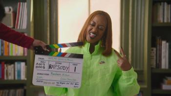 Ladies First TV show screenshot 2: Rapsody prepares for an interview