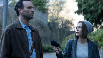 Interviewing a witness. 