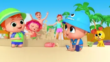 Little Angel: Baby John's Playtime TV: Baby John builds a sandcastle at the beach with his brother, sister and parents who cheer him on.