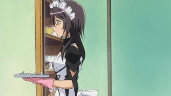 Maid Sama! TV Show: Misaki wears a maid outfit, carrying a serving tray