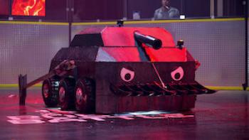 Mark Rober's CrunchLabs TV show: Mark's robot that defeats the Dude Perfect guys' robots