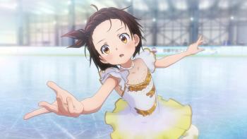 Medalist: Inori, in her performance outfit, makes an elegant pose as she complete her skate routine.
