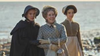 Miss Austen TV show screenshot #2: Austen and two other women stand at a beach