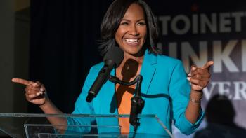 Miss Governor: Terri J. Vaughn campaigns for lieutenant governor.