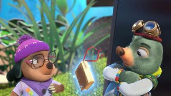 Moley TV show screenshot 3: Dotty and Moley with Manny, the Magic Book