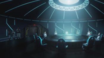 Moonrise TV show screenshot 4: Special agents gather for a war room meeting.