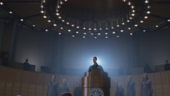 Motherland: Fort Salem TV Series: Addressing the new recruits. 