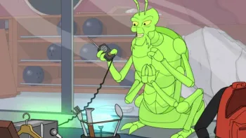 Mulligan TV Show: alien Axatrax uses the phone