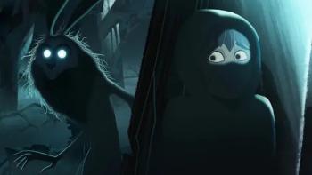 My Brother the Minotaur TV show screenshot 2: a mysterious creature chases the kids