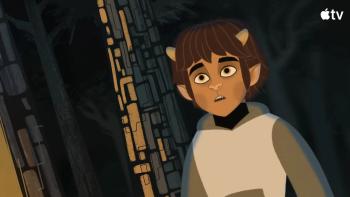 My Brother the Minotaur TV show screenshot 3: Lorcan looks surprised