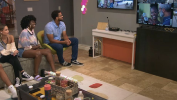 My Mom, Your Dad TV Show: Kids watch their parents on t.v. screens. 