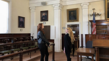 Mysteries Decoded TV Show: Old courtroom research. 