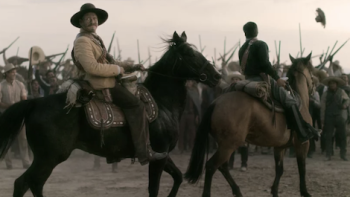 Pancho Villa: The Centaur of the North screenshot 2: Pancho Villa on horseback overseeing Northern calvalry. 