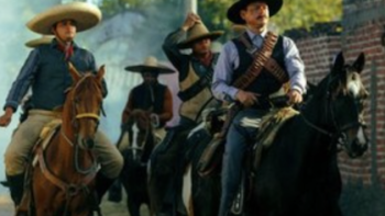 Pancho Villa: The Centaur of the North screenshot 3: Pancho Villa rides into town with troop of bandits. 