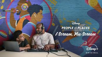 Pic from the I Scream, You Scream ep of People & Places has Showtime and his son sitting in front of a colorful mural, using a laptop and mixing deck