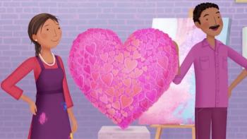 Pinkalicious and Peterrific Cupid Calls it Quits TV Show: Valentine heart sculpture