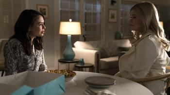 Pretty Little Liars: The Perfectionists TV Series: Alison and Mona sit together in Mona's living room