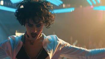 Marcus performing drag. 