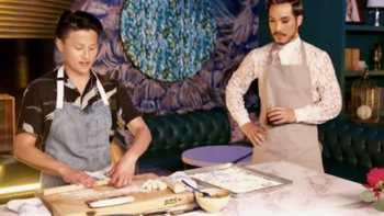 Recipe for Change TV Show: Chef Melissa King and Eugene Lee Yang. 