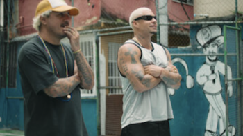 Rhythm+Flow: Brazil TV show screenshot 2: MarceloD2 and Filipe Ret listening to an audition. 