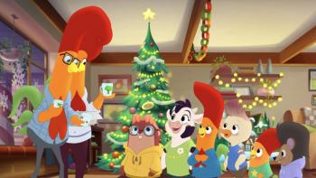 Interrupting Chicken Christmas tree. 