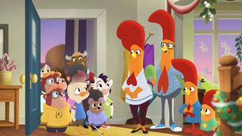 Interrupting Chicken story time. 