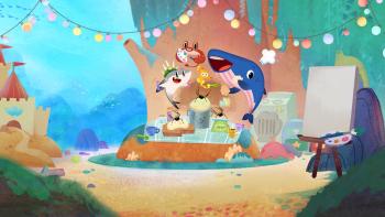 Sea of Love TV Show screenshot 2: the ocean creature friends have a picnic party