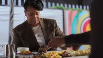 Searching for Soul Food: Host Alisa Reynolds on the line at her LA restaurant