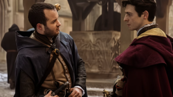Shardlake screenshot 2: Matthew Shardlake talks to Jack Barak. 