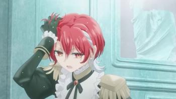 Shiboyugi TV show screenshot 2: Beniya nervously pulls her hair as she looks off into the distance