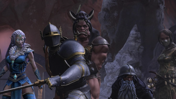 Side Quest TV show screenshot 3: Characters from Mythic Quest in game play.