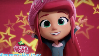 Strawberry Shortcake's Perfect Holiday TV:  Strawberry Shortcake smiles