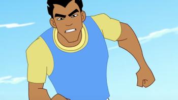 Supa Strikas: Rookie Season: Shakes on the field. 