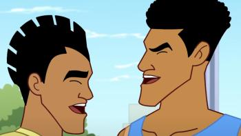 Supa Strikas: Rookie Season: Shakes and Skarra are friends. 