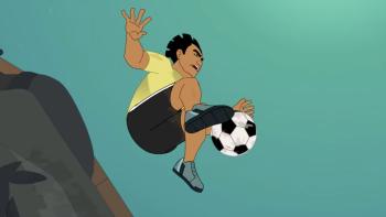 Supa Strikas: Rookie Season: Practicing in a junk yard. 