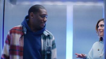 That Damn Michael Che TV Show: Scene #1, Michael Che and Cecily Strong stuck in an elevator in a skit about uncomfortable conversations with white people.