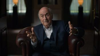 The Men Who Stole the World Cup: Sepp Blatter sitting in chair