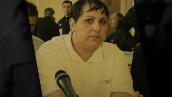 The Outreau Case screenshot 1: Myriam Badaoui sits in court. 