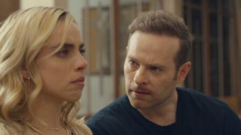 The Surrogacy TV show screenshot 3: Marcela Guirado as Julia and Luis Ernesto Franco as Carlos.