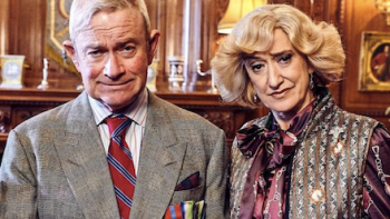 The Windsors TV show screenshot 1: Charles and Camilla. 