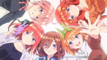 The Quintessential Quintuplets Movie: screenshot of Nakano sisters