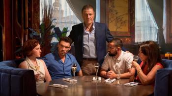 This City Is Ours TV show screenshot 2: Ronnie Phelan (center) hosts his son and right-hand man with their partners