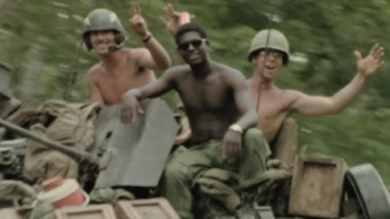 Vietnam: The War that Changed America TV show screenshot 2: Shirtless soldiers cheering from truck. 