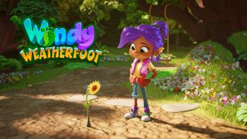 Windy Weatherfoot TV Show Screenshot 1: Windy looks at a magical flower
