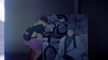 Ya Boy Kongming! screenshot 2: Eiko sees Kongming sleeping in an alley and tries to wake him up.