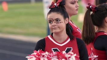 Teen Mom TV Series: Lexi cheering while pregnant for the first time. 