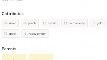 CryptoKitties Screen Capture #3