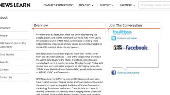 NBC Learn Website: Screenshot #3